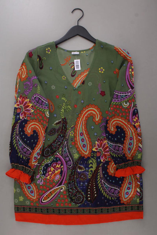 Tamaris Tunika Gr. 38 mit Paisleymuster Langarm olivgrün aus Polyester