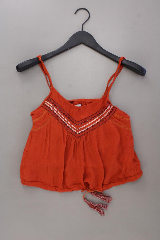 Pull&Bear Crop Top Gr. M orange aus Viskose