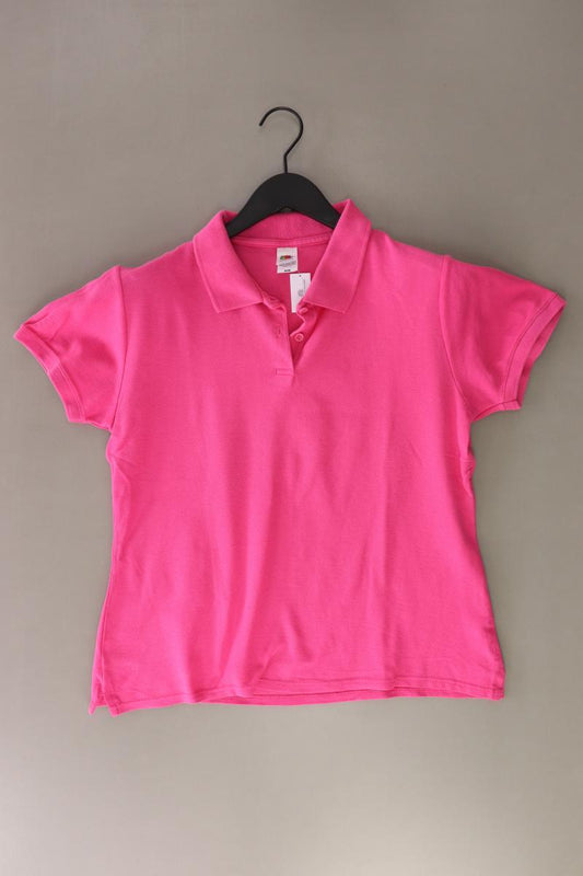 Fruit of the Loom Poloshirt Gr. XL Kurzarm pink aus Baumwolle