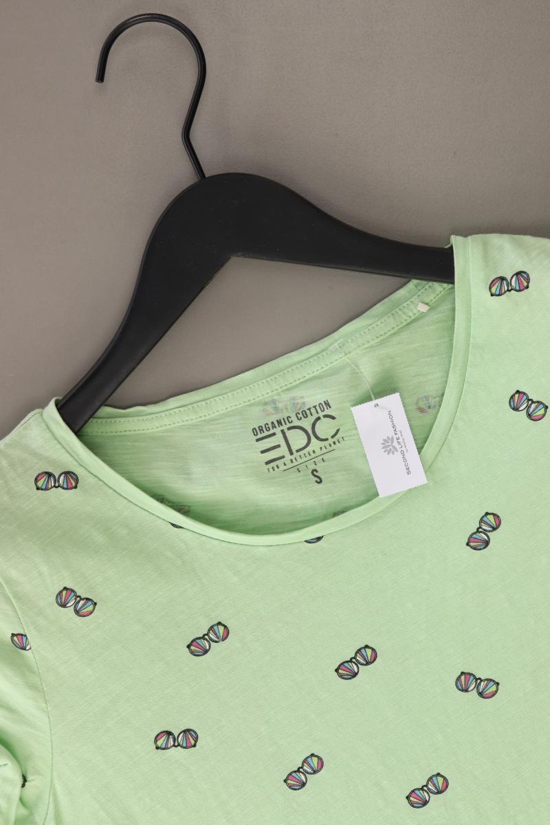 edc by Esprit T-Shirt Gr. S Kurzarm grün aus Baumwolle