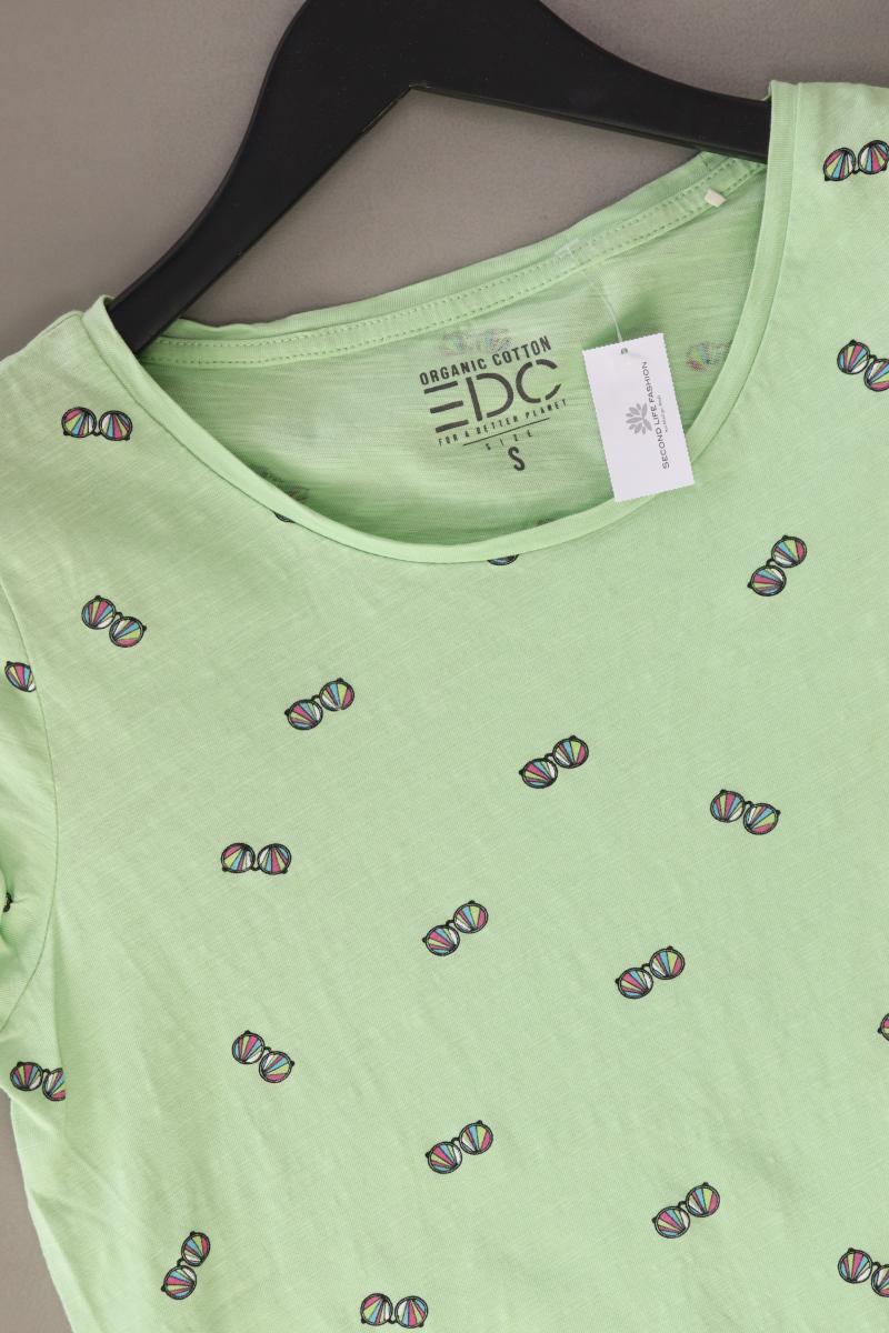edc by Esprit T-Shirt Gr. S Kurzarm grün aus Baumwolle
