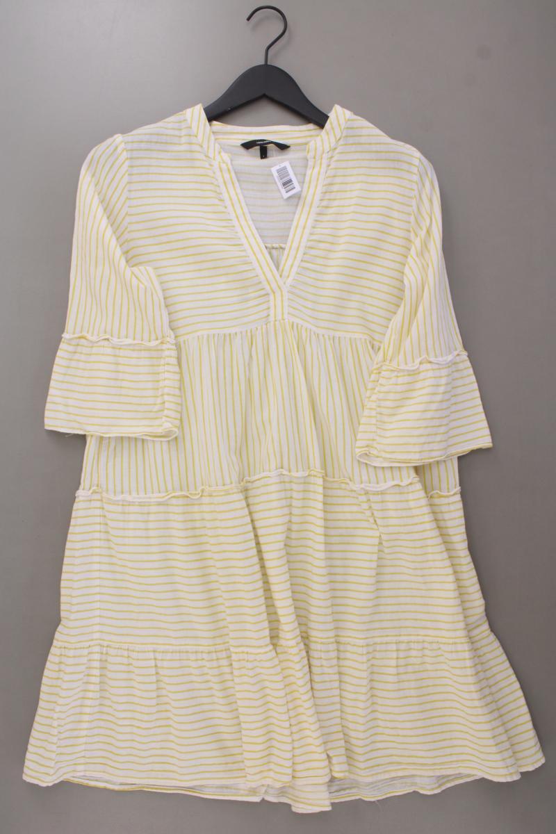 Vero Moda Sommerkleid Gr. L gestreift 3/4 Ärmel gelb aus Baumwolle