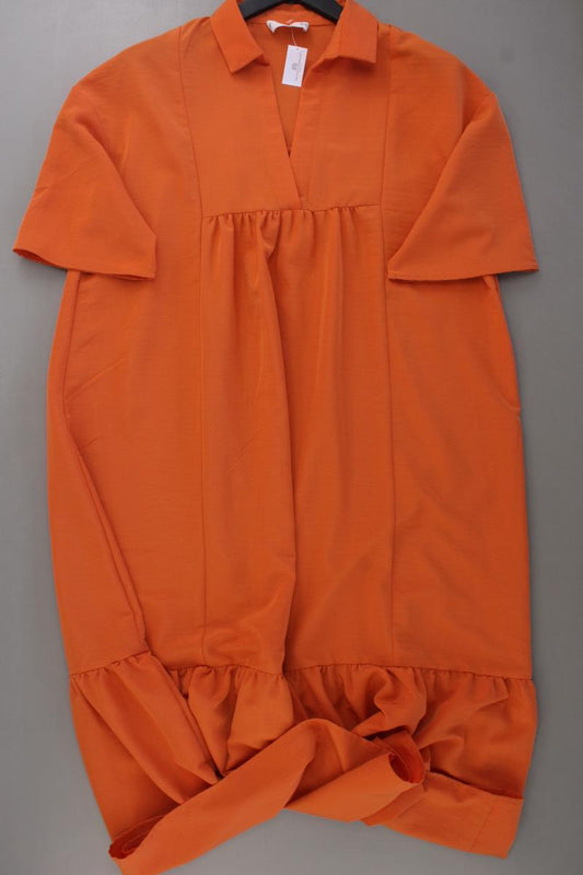 Mango Oversize Kleid Gr. S/M neuwertig Kurzarm orange aus Polyester