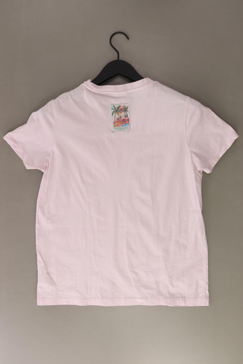 Scotch & Soda Printshirt Gr. M Kurzarm rosa aus Baumwolle