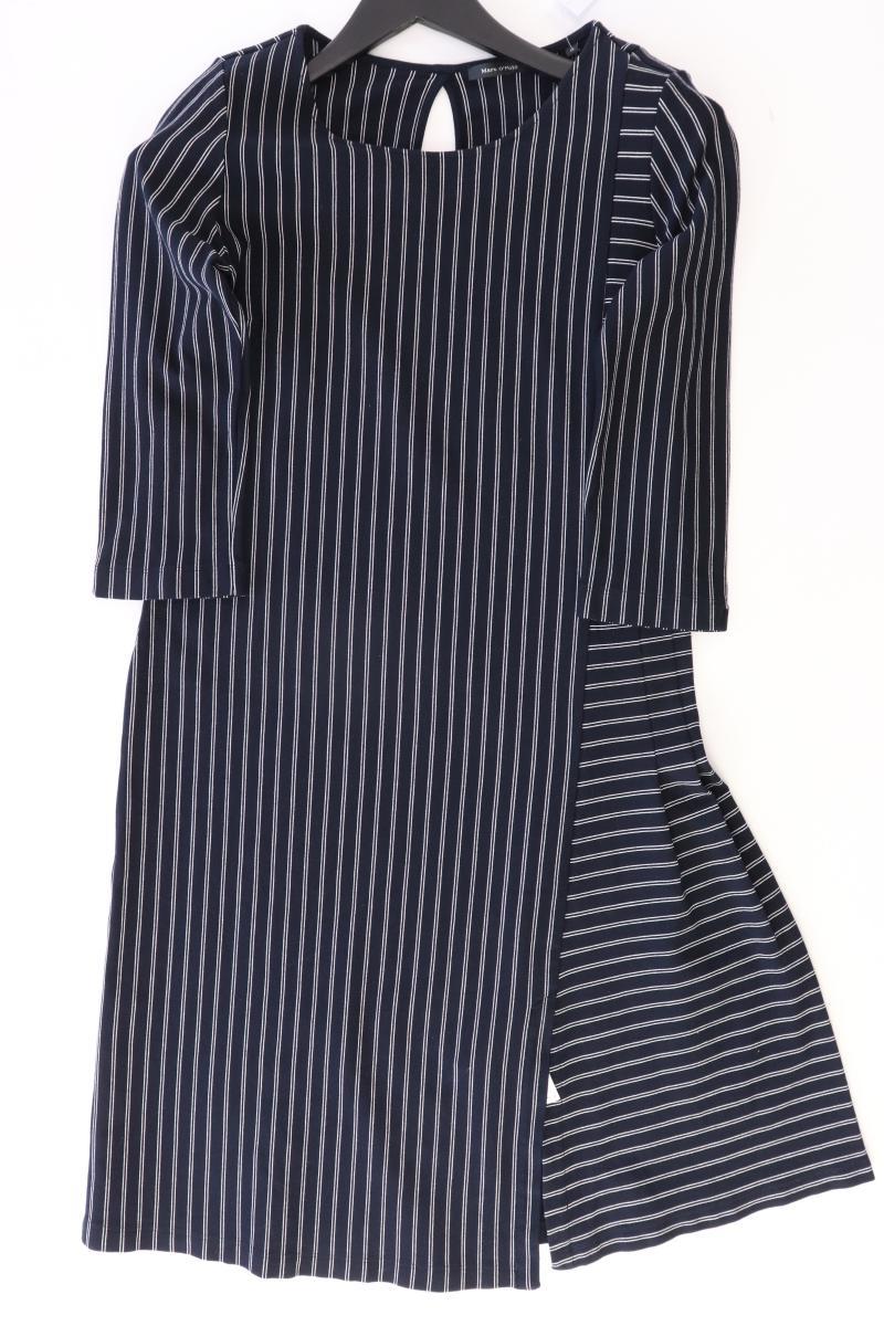 Marc O'Polo Midikleid Gr. 40 gestreift 3/4 Ärmel blau aus Viskose