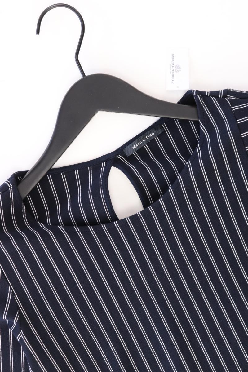 Marc O'Polo Midikleid Gr. 40 gestreift 3/4 Ärmel blau aus Viskose