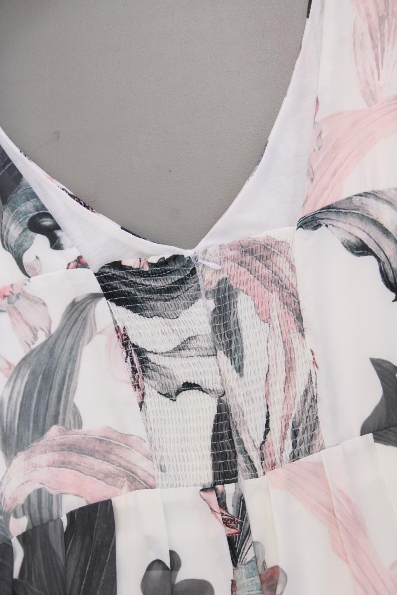 Ketu Sommerkleid Gr. L mit Blumenmuster Träger mehrfarbig aus Viskose