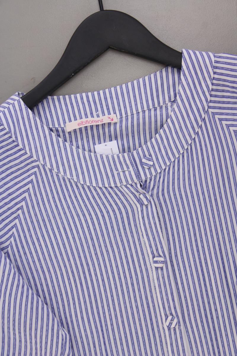 elbflorenz Longbluse Gr. OneSize gestreift 3/4 Ärmel mit Glitzer blau