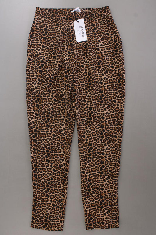 NA-KD Stoffhose Gr. 36 mit Tierdruck neu mit Etikett braun aus Polyester