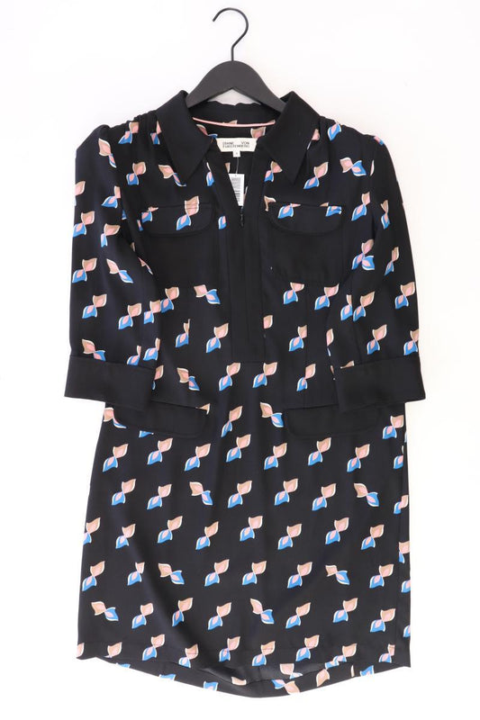 Diane von Furstenberg Midikleid Gr. S neuwertig 3/4 Ärmel schwarz