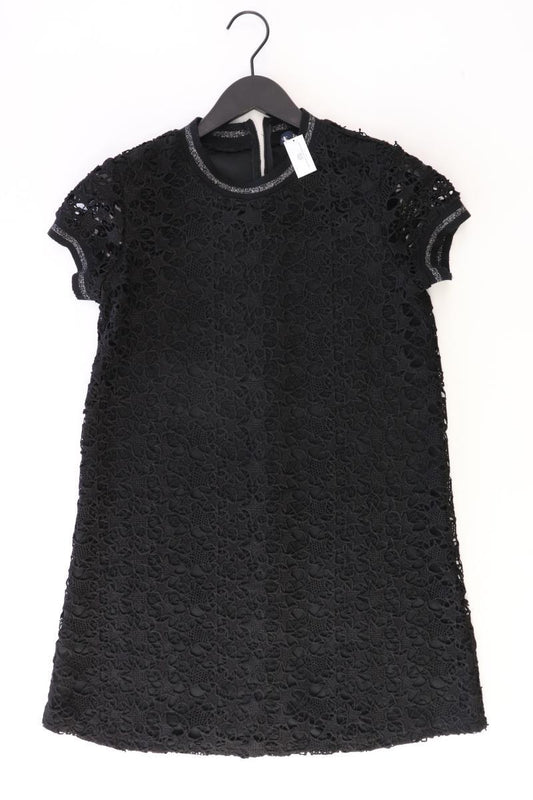 Zara Kurzarmkleid Gr. S mit Glitzer schwarz aus Polyester