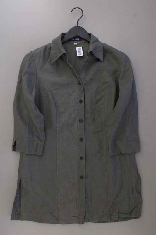 St. Barth Leinenbluse Gr. 40 3/4 Ärmel olivgrün
