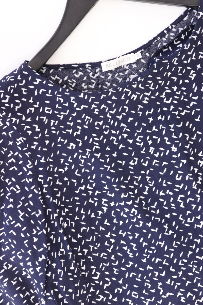 Betty & Co. Regular Bluse Gr. 38 3/4 Ärmel blau aus Viskose