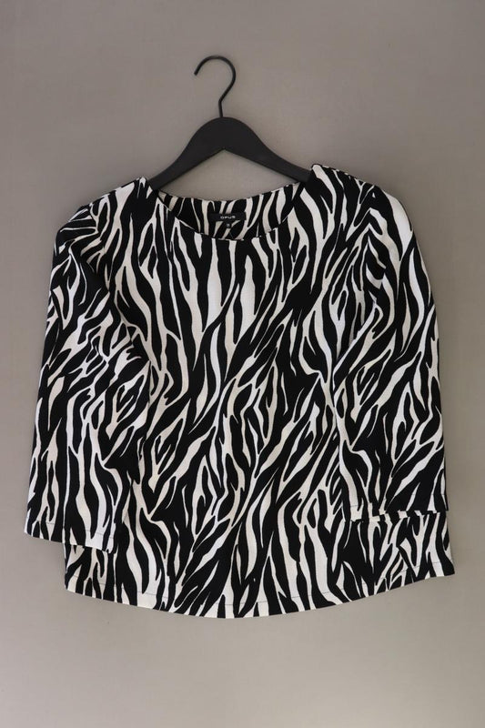 Opus Bluse "Falesha Zebra" Gr. 38 3/4 Ärmel schwarz aus Polyester