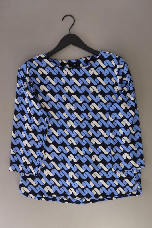 Opus Bluse "Fenjo" Gr. 40 geometrisches Muster neuwertig 3/4 Ärmel blau