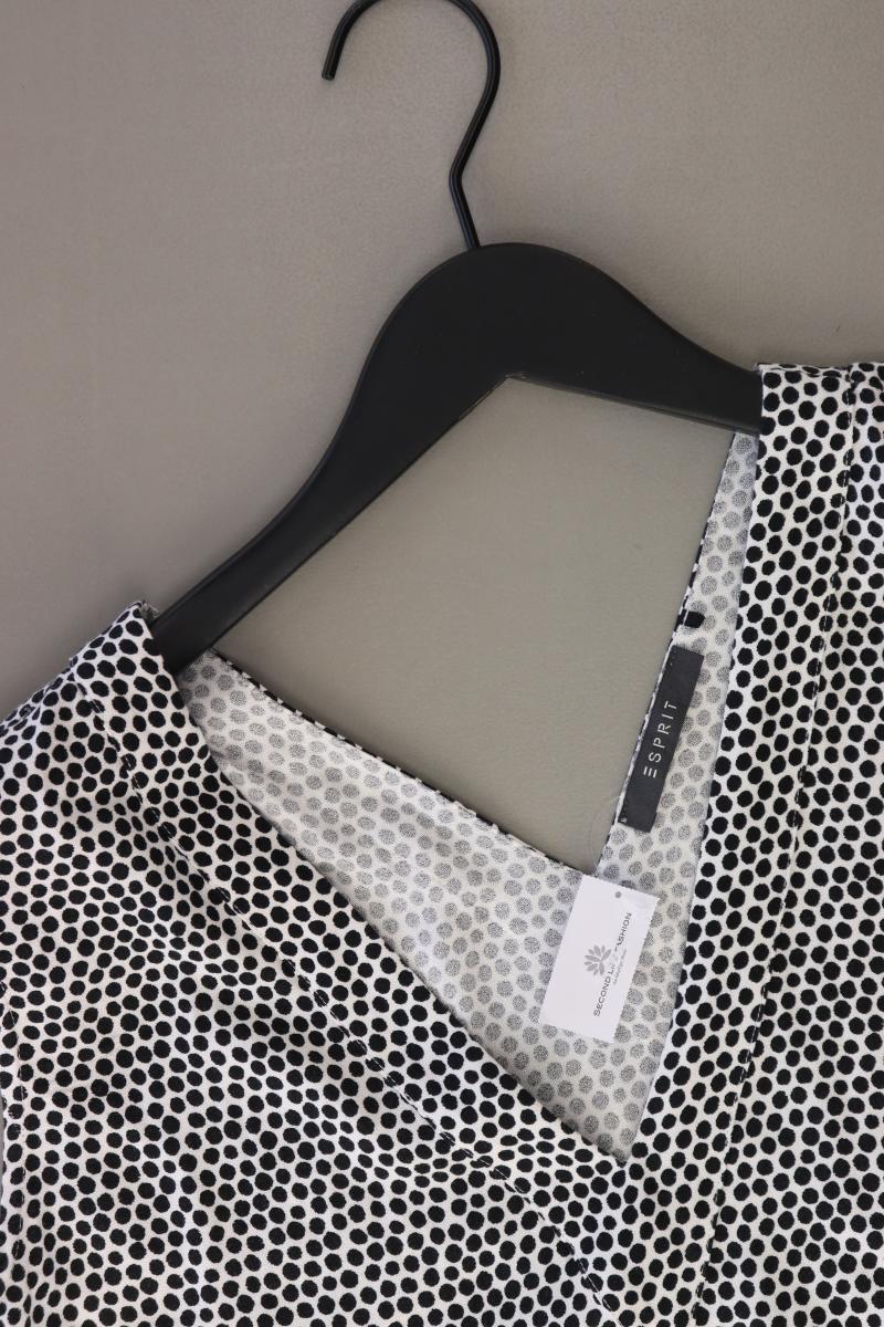 Esprit Trägerkleid Gr. 36 gepunktet Ärmellos schwarz aus Viskose