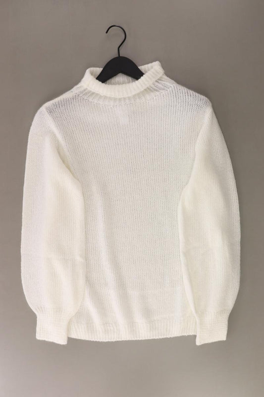 Heine Grobstrickpullover Gr. 40 weiß aus Polyester