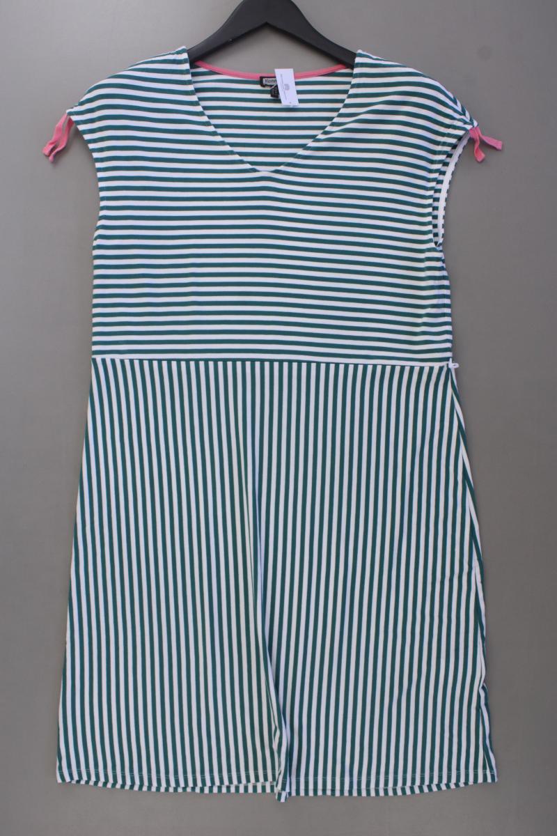 Kenny S. Jerseykleid Gr. 40 gestreift Kurzarm grün aus Viskose