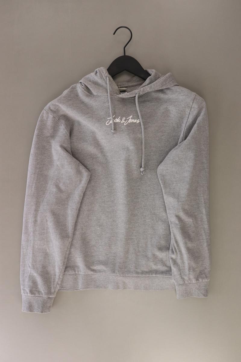 Jack & Jones Hoodie für Herren Gr. M grau aus Baumwolle