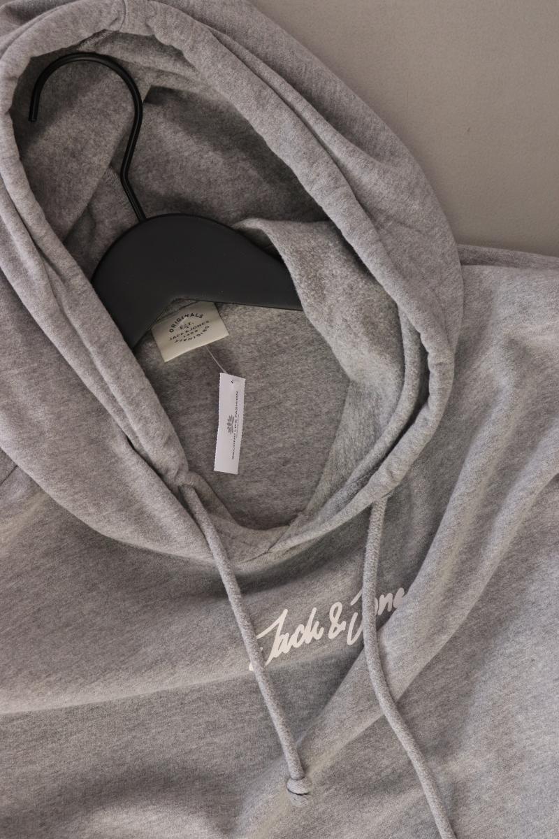 Jack & Jones Hoodie für Herren Gr. M grau aus Baumwolle