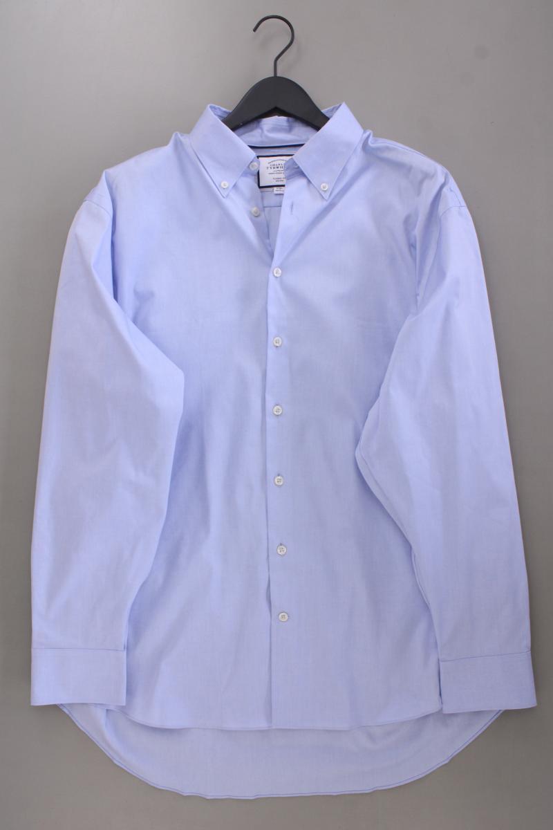 CHARLES TYRWHITT Langarmhemd für Herren Gr. Hemdgröße 46 blau aus Baumwolle