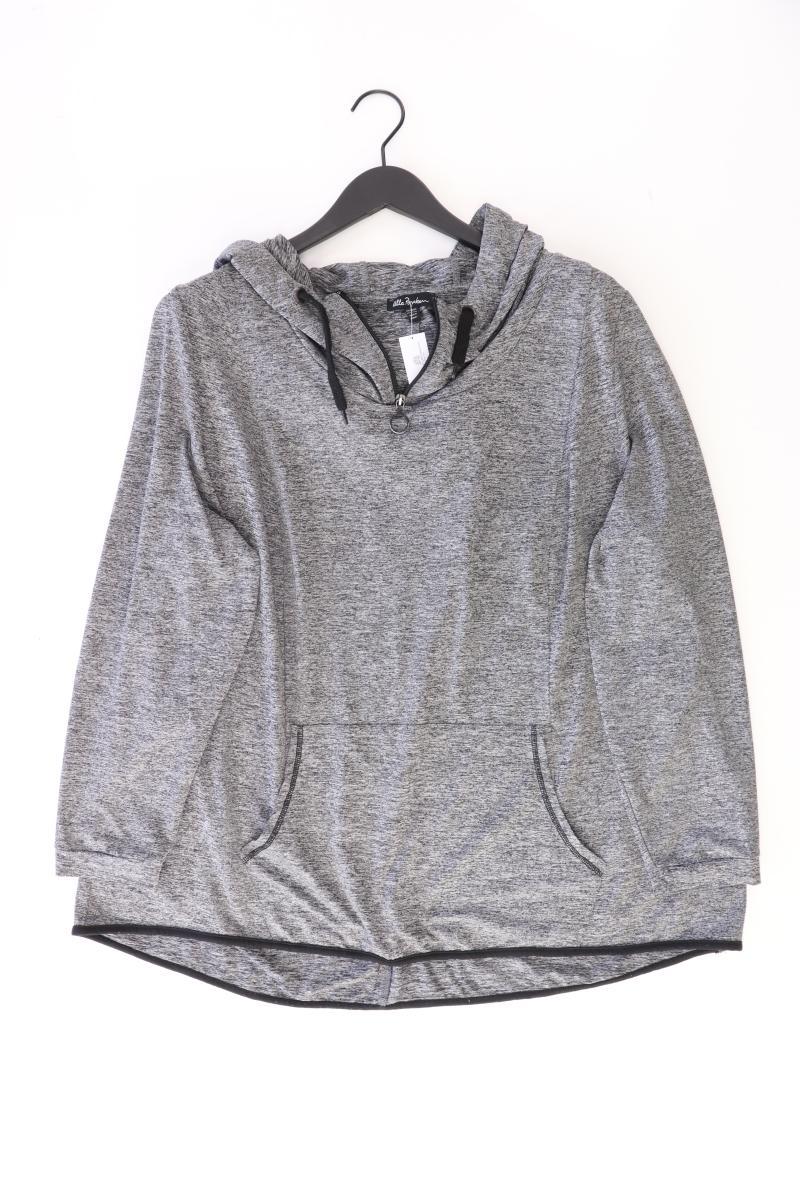 Ulla Popken Kapuzenshirt Gr. 50/52 Langarm grau aus Polyester