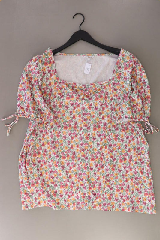 M&S Kurzarmbluse Gr. XL mit Blumenmuster mehrfarbig aus Polyester
