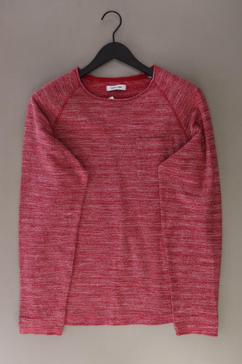 Jack & Jones Feinstrickpullover für Herren Gr. M rot aus Baumwolle