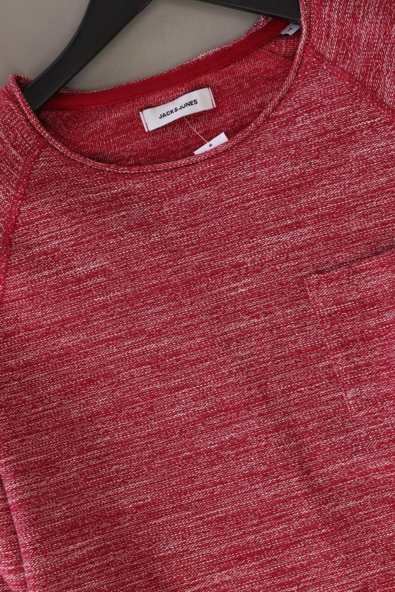 Jack & Jones Feinstrickpullover für Herren Gr. M rot aus Baumwolle