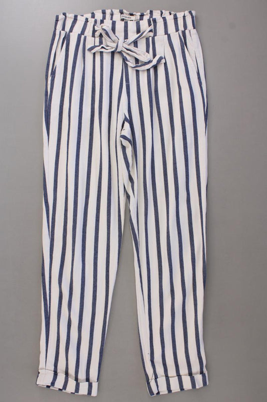 Stradivarius Stoffhose Gr. S gestreift creme aus Baumwolle