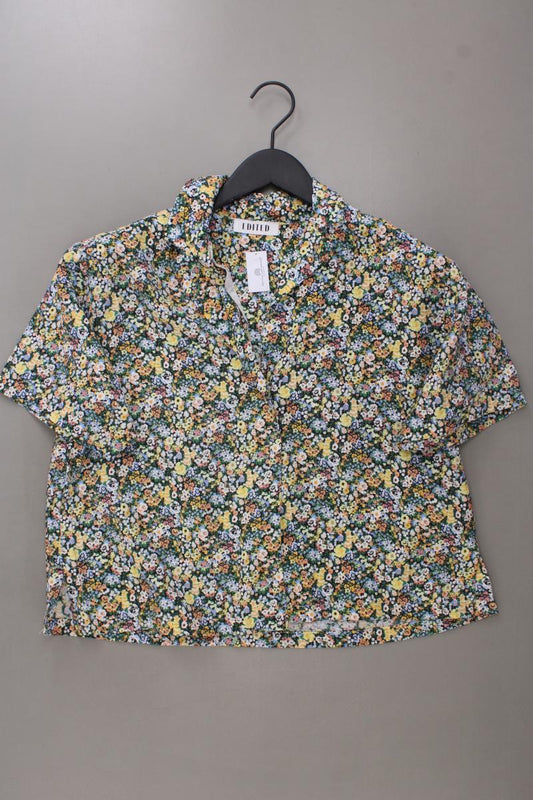 EDITED Kurzarmbluse Gr. 38 mit Blumenmuster mehrfarbig aus Viskose