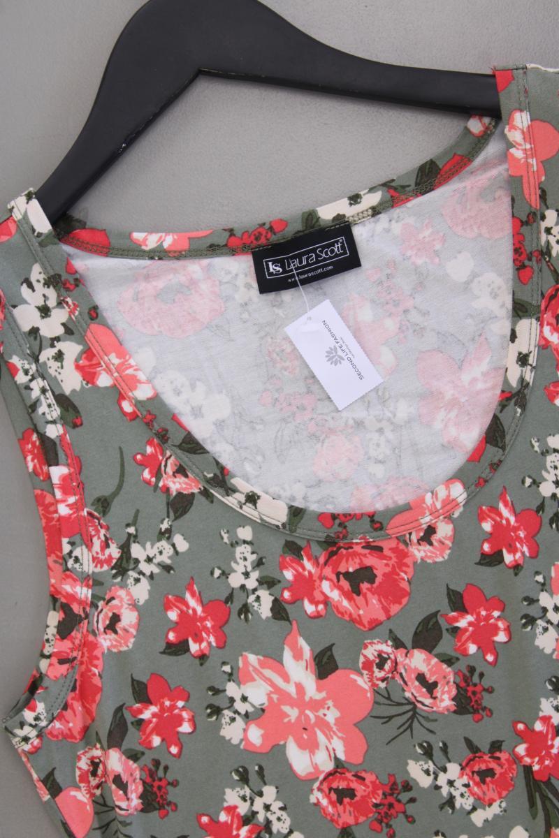 Laura Scott Jerseykleid Gr. 42 mit Blumenmuster Träger mehrfarbig