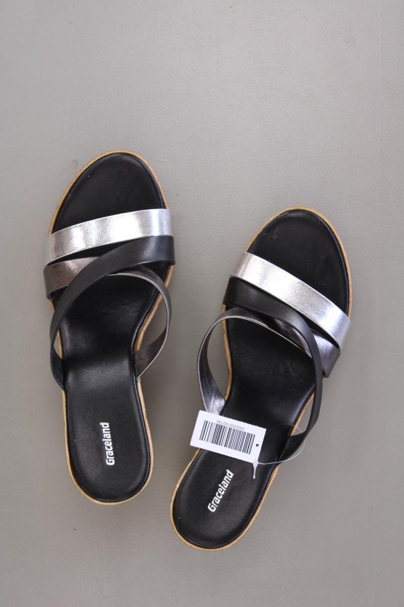 Graceland Sandalen mit Keilabsatz Gr. 39 mehrfarbig