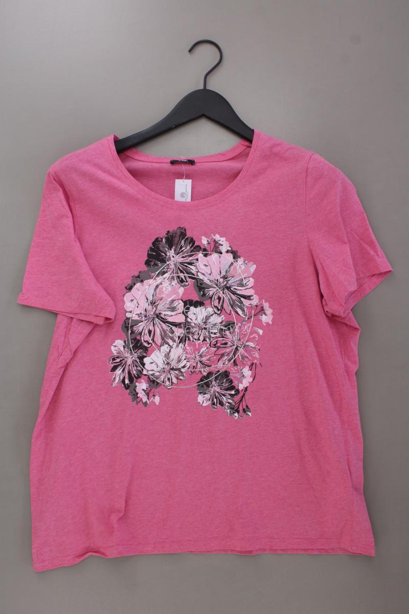 Gerry Weber Printshirt Gr. 46 neuwertig Kurzarm rosa aus Baumwolle