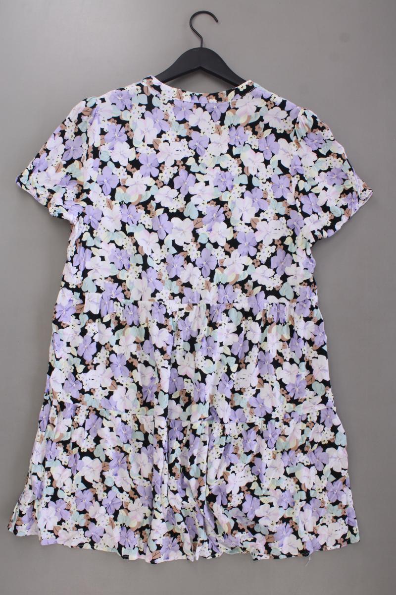 Only Sommerkleid Gr. XL mit Blumenmuster Kurzarm lila aus Viskose