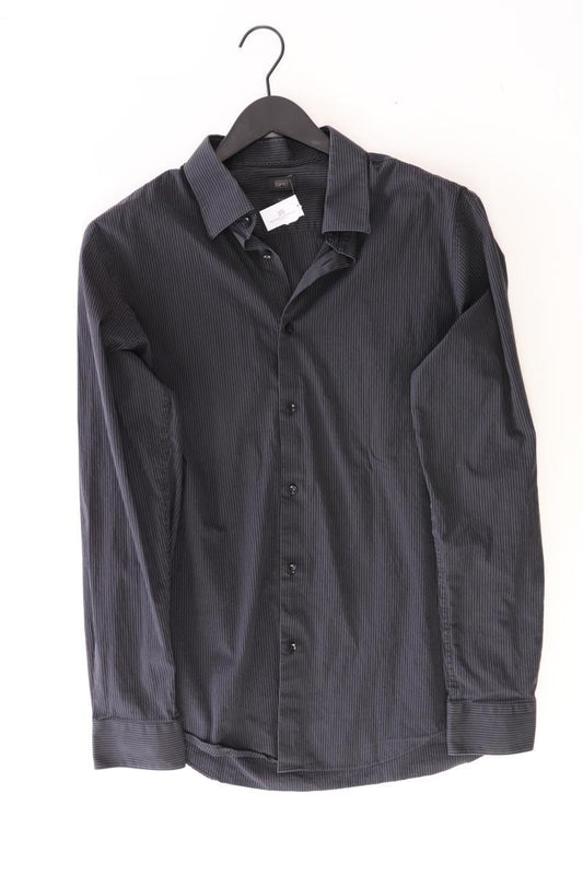 Esprit Collection Langarmhemd für Herren Gr. Hemdgröße 43/44 gestreift schwarz