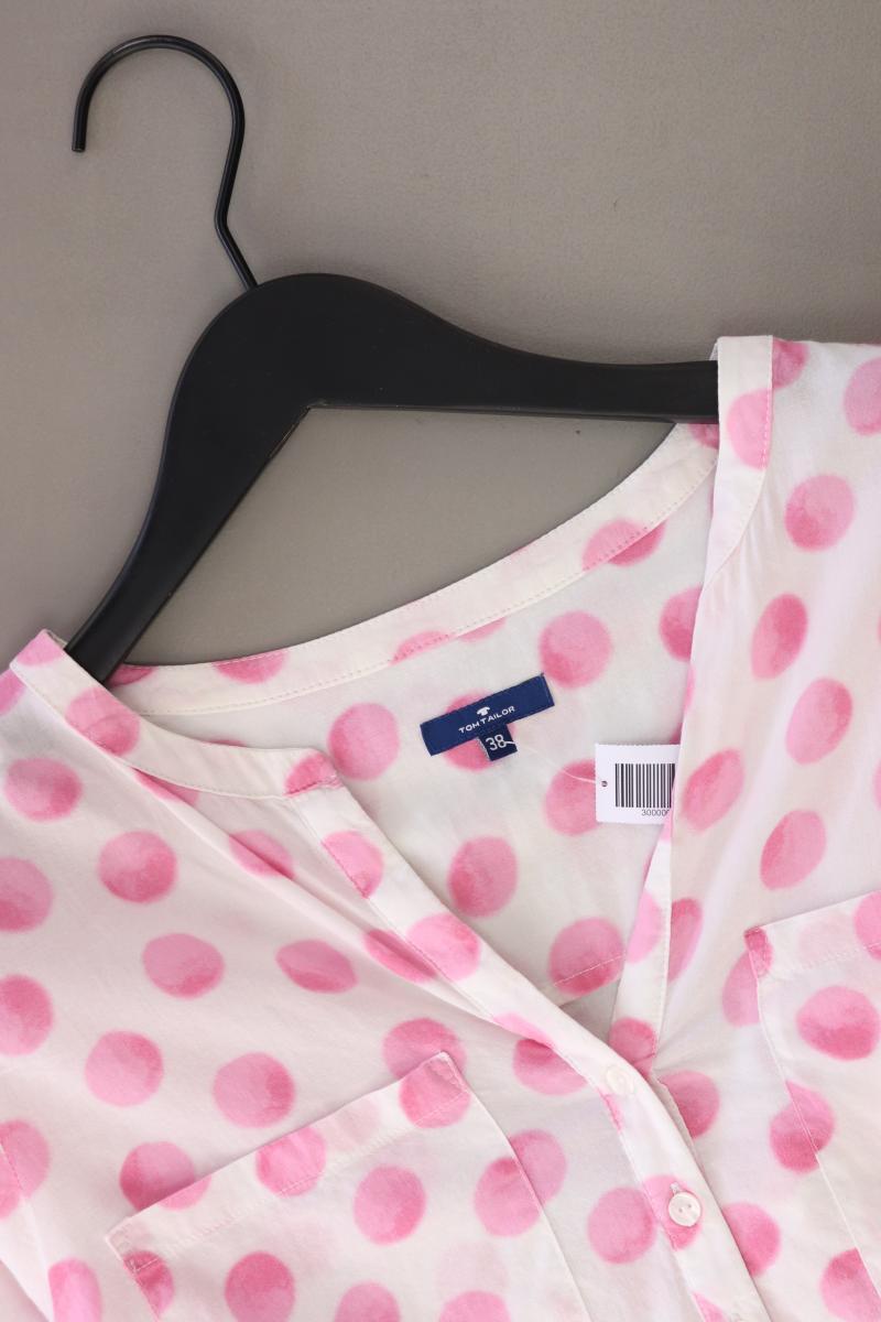 Tom Tailor Langarmbluse Gr. 38 gepunktet pink aus Baumwolle