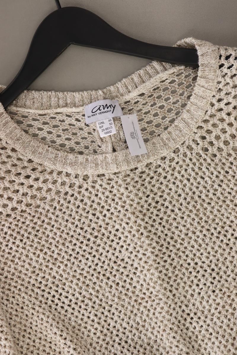 amy by AMY VERMONT Grobstrickpullover Gr. 48 creme aus Baumwolle