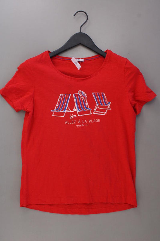 Cecil Printshirt Gr. 38 Kurzarm rot
