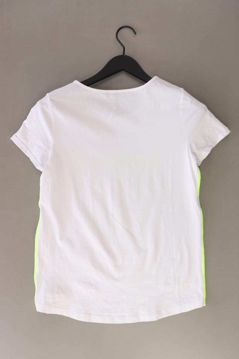 More&More Printshirt Gr. 38 neuwertig Kurzarm weiß aus Baumwolle