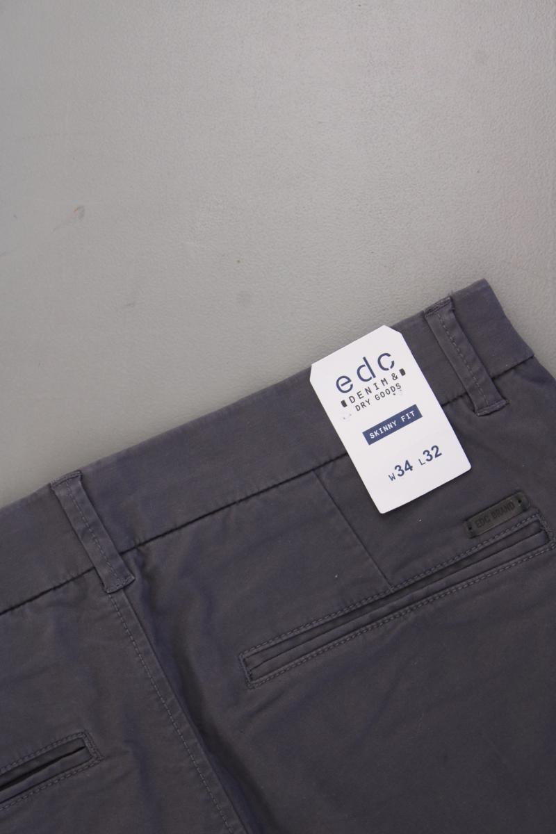 edc by Esprit Chinohose Gr. W34/L32 neu mit Etikett grau aus Baumwolle