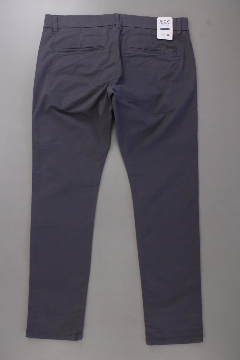 edc by Esprit Chinohose Gr. W34/L32 neu mit Etikett grau aus Baumwolle