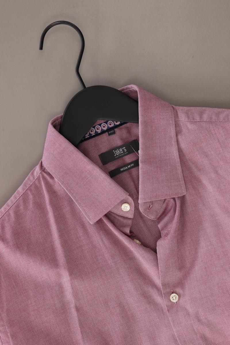 Jake*s Langarmhemd für Herren Gr. Hemdgröße 41/42 lila aus Baumwolle