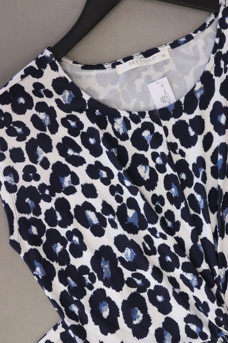 Betty & Co. Stretchkleid Gr. 36 mit Tierdruck neuwertig Kurzarm blau