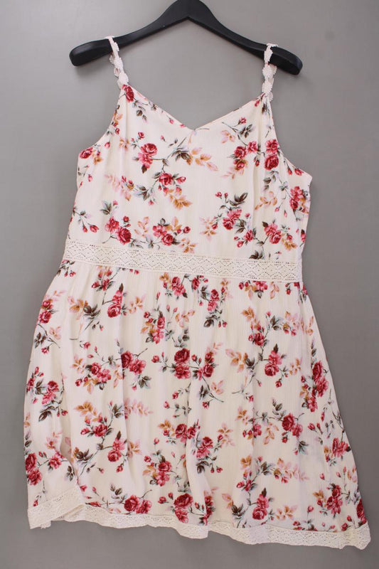 Only Sommerkleid Gr. 40 mit Blumenmuster neuwertig Träger creme aus Viskose
