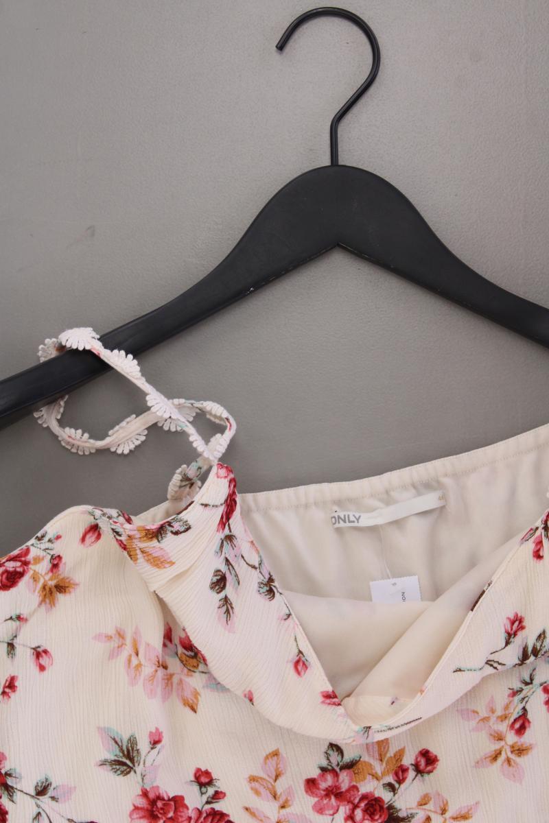 Only Sommerkleid Gr. 40 mit Blumenmuster neuwertig Träger creme aus Viskose
