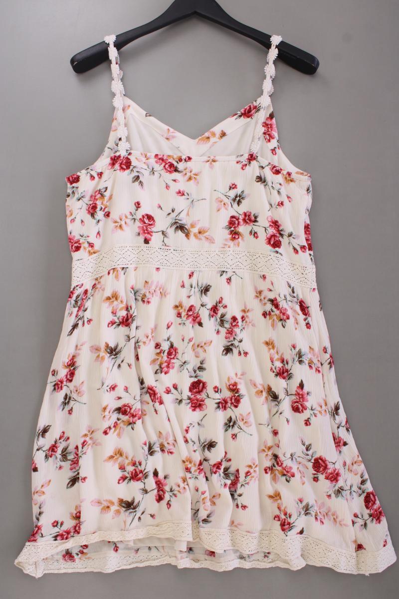 Only Sommerkleid Gr. 40 mit Blumenmuster neuwertig Träger creme aus Viskose