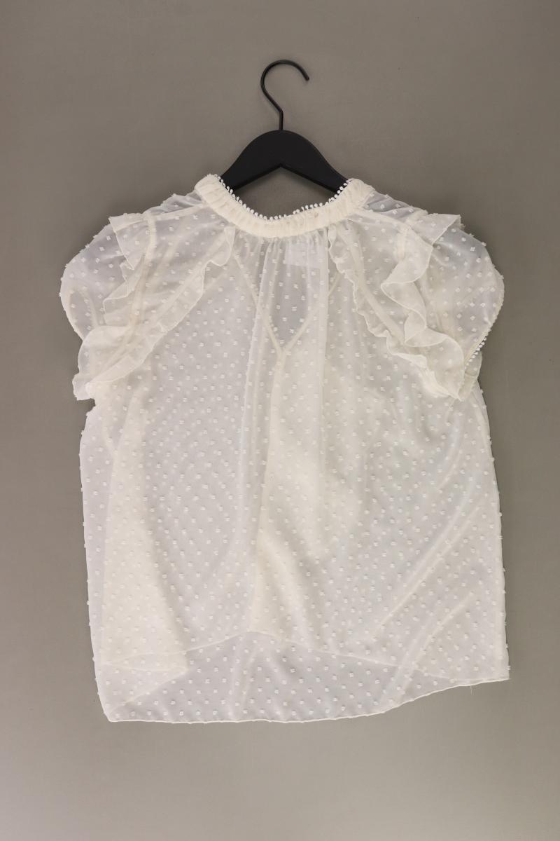 Zara Kurzarmbluse Gr. XS creme aus Polyester