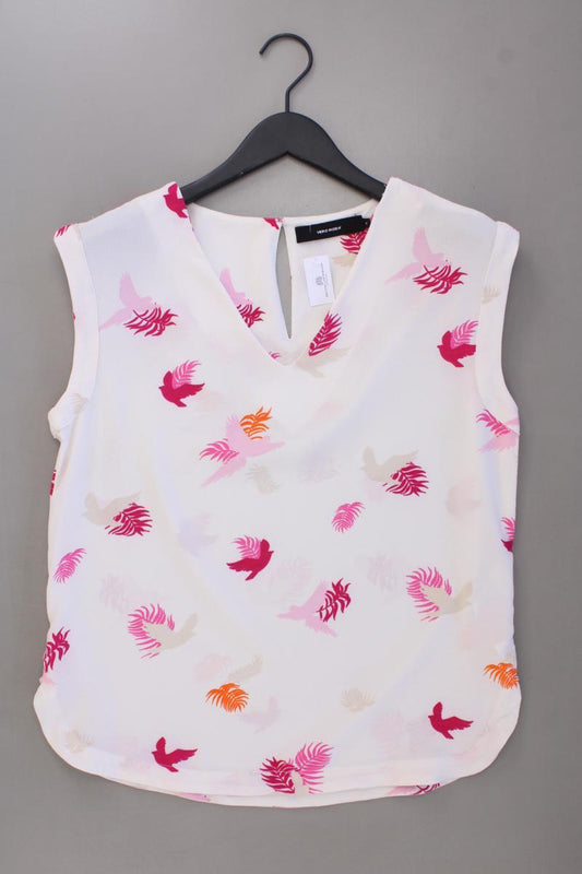 Vero Moda Bluse Gr. S neuwertig Kurzarm creme aus Polyester