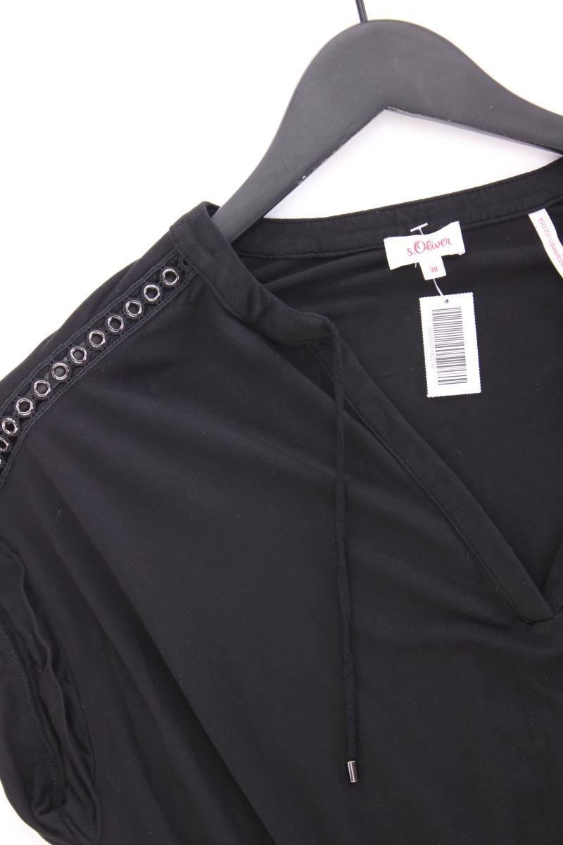 s.Oliver Jerseykleid Gr. 38 Kurzarm schwarz aus Viskose